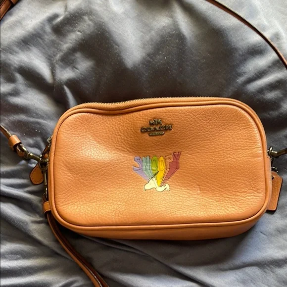 Coach Tan Crossbody Bag with Textured Finish - Picture 1 of 3